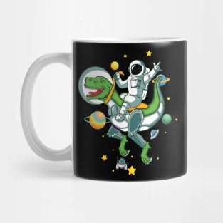 Astronaut Riding Dino Mug